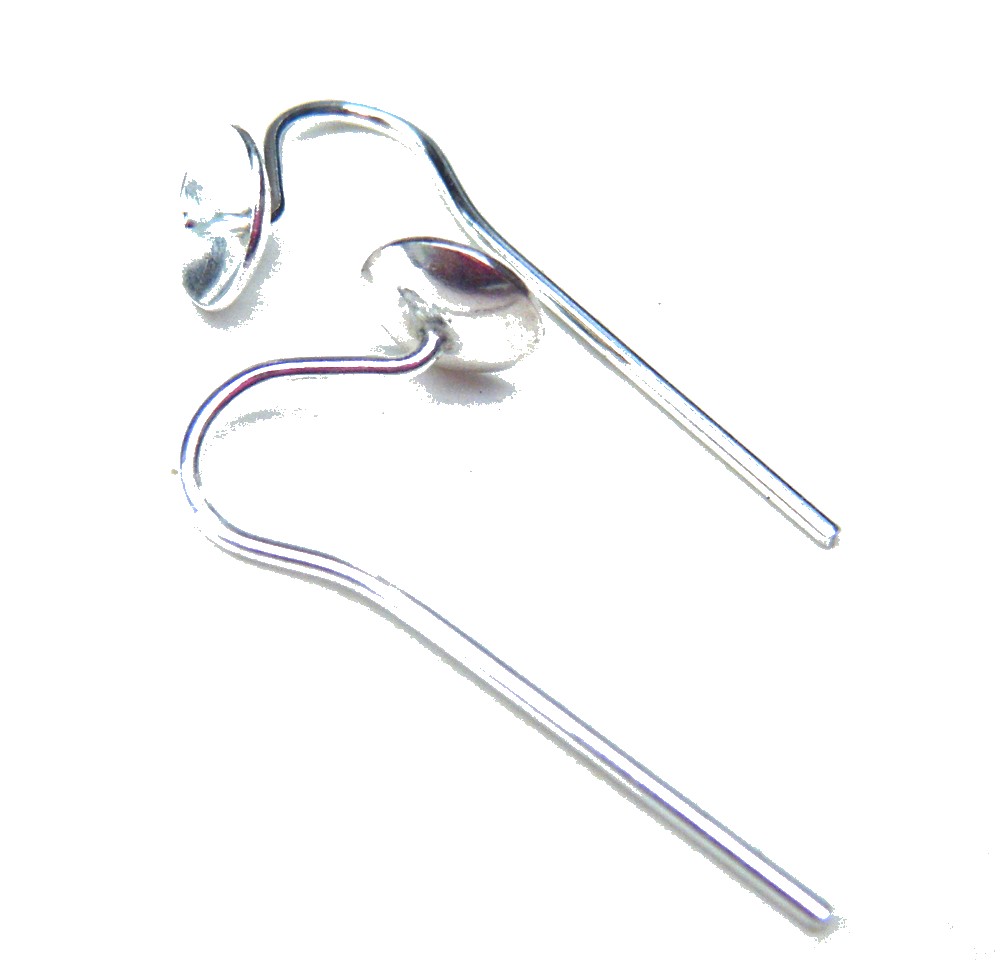 Silver Hooks with Cup and Peg